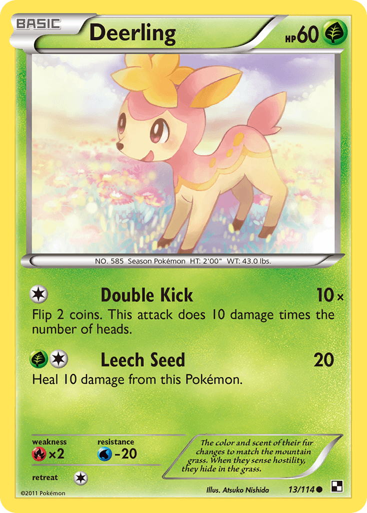 Carta Pokémon Deerling 13 de Black & White