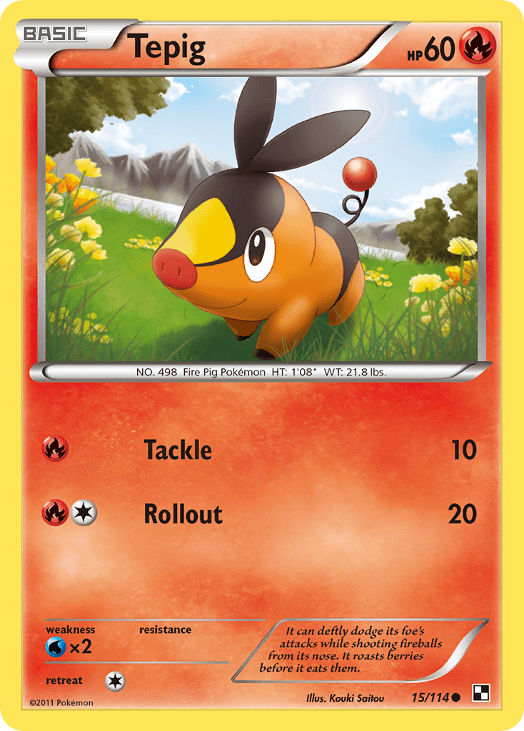Carta Pokémon Tepig 15
