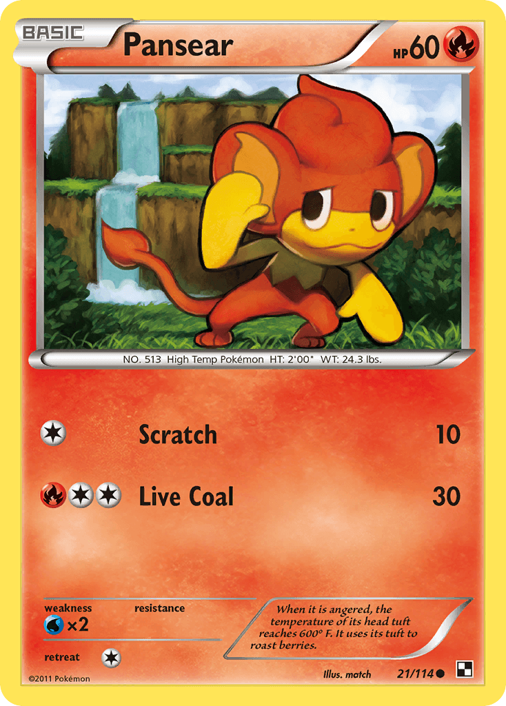 Carta Pokémon Pansear 21