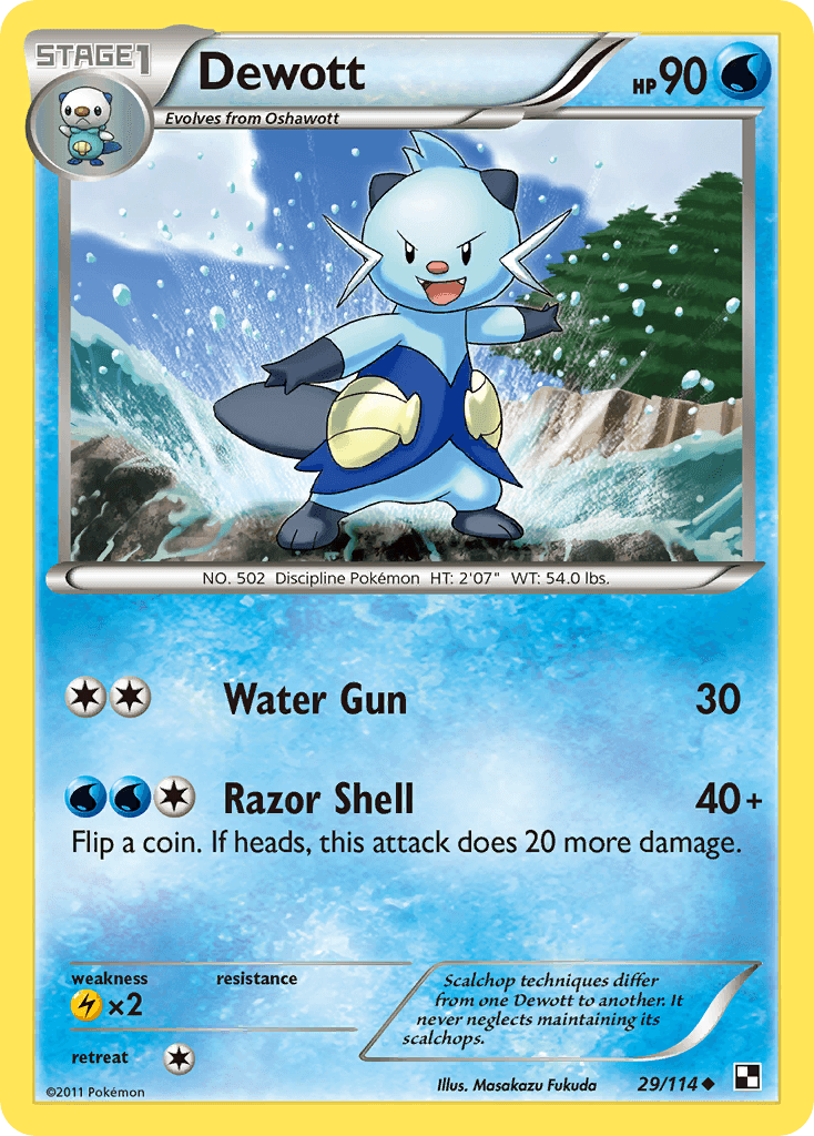 Carta Pokémon Dewott 29