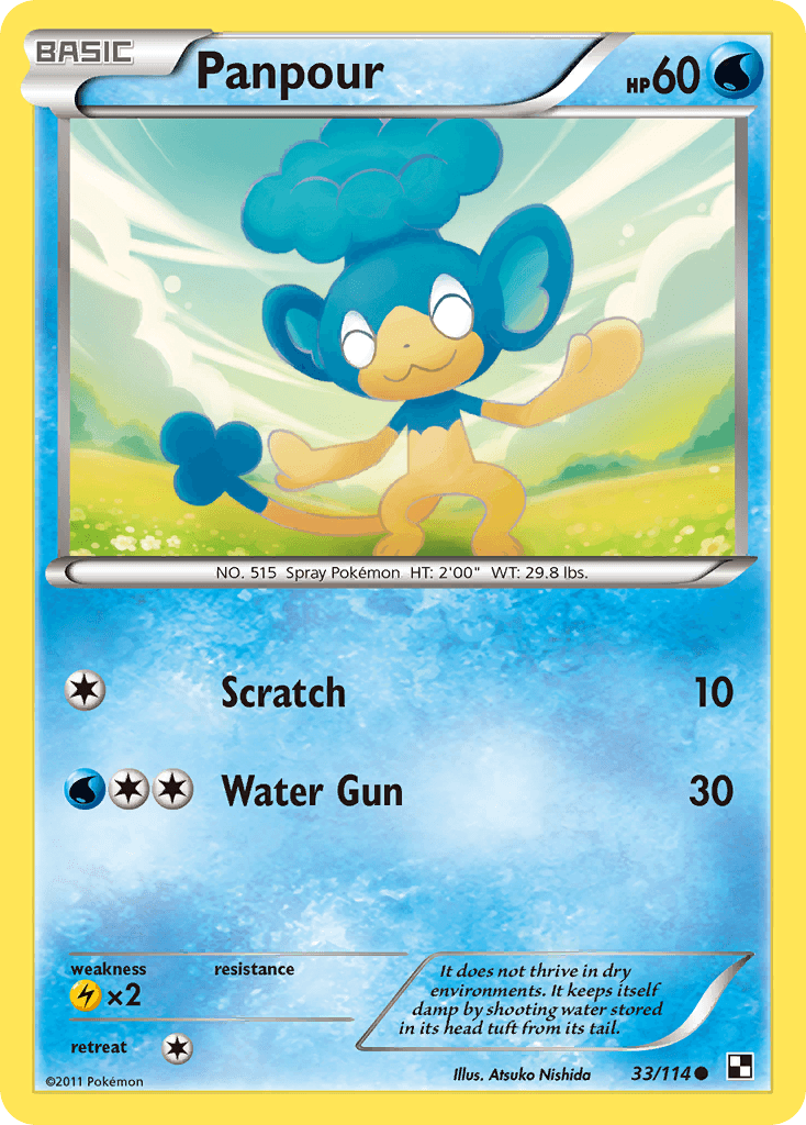 Carta Pokémon Panpour 33
