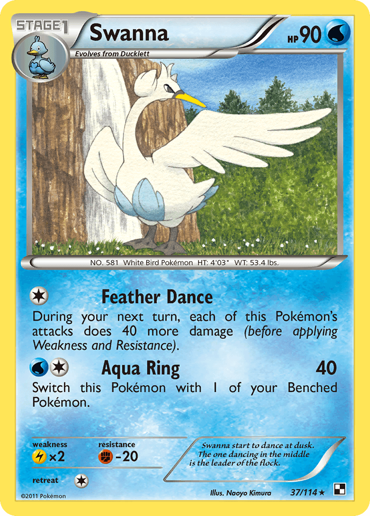 Carta Pokémon Swanna 37