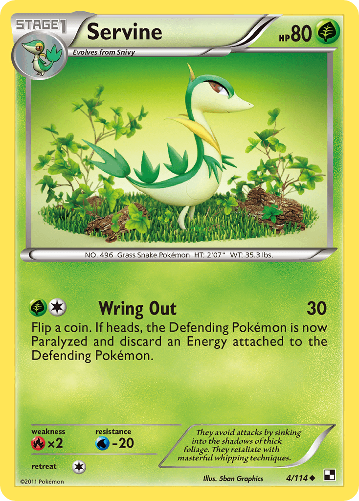 Carta Pokémon Servine 4