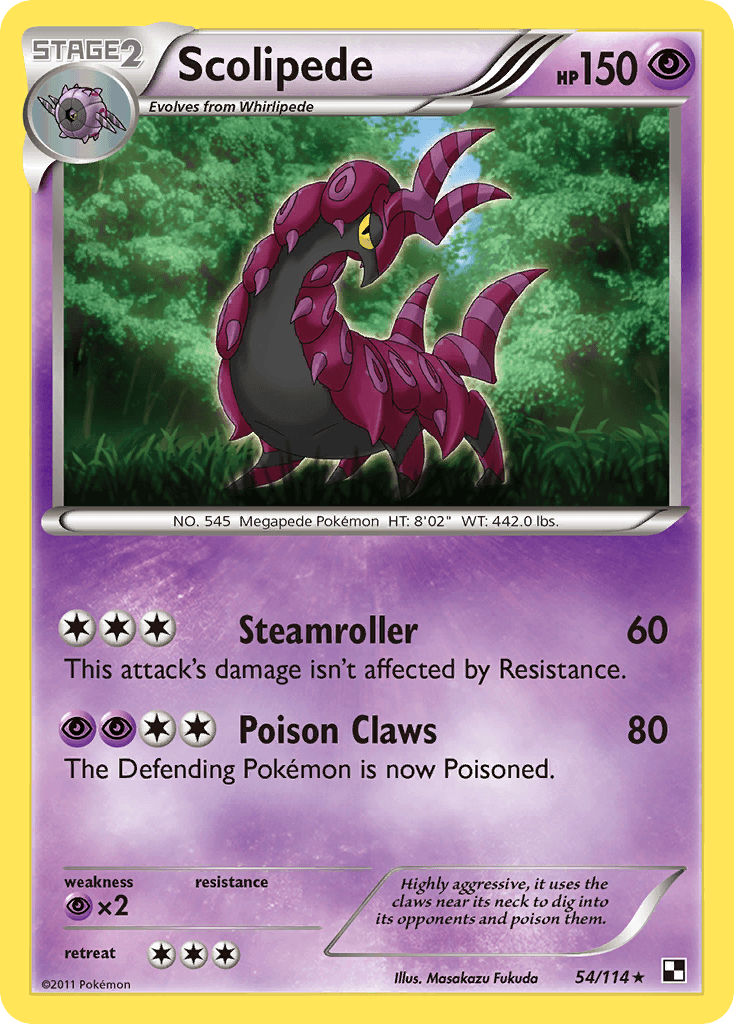 Carta Pokémon Scolipede 54