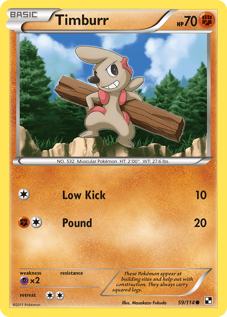 Carta Pokémon Timburr 59