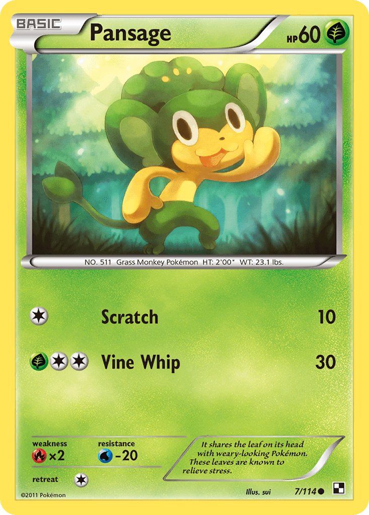 Carta Pokémon Pansage 7