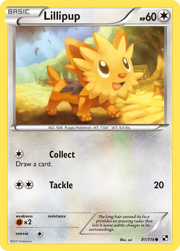 Carta Pokémon Lillipup 81
