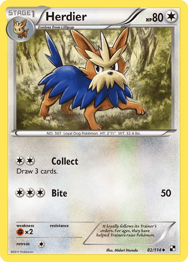 Carta Pokémon Herdier 82