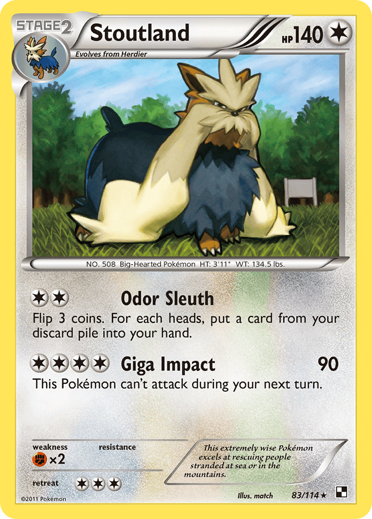 Carta Pokémon Stoutland 83