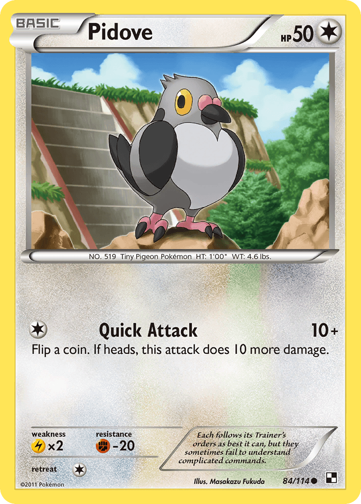 Carta Pokémon Pidove 84