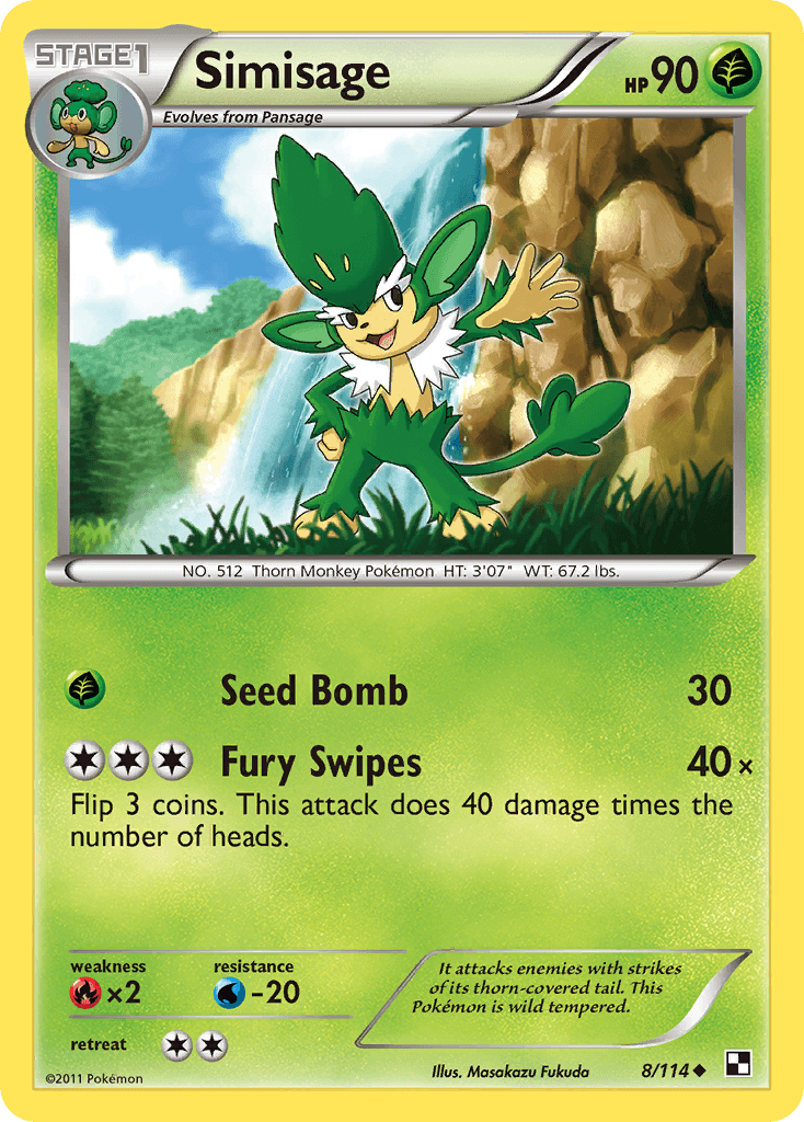 Carta Pokémon Simisage 8