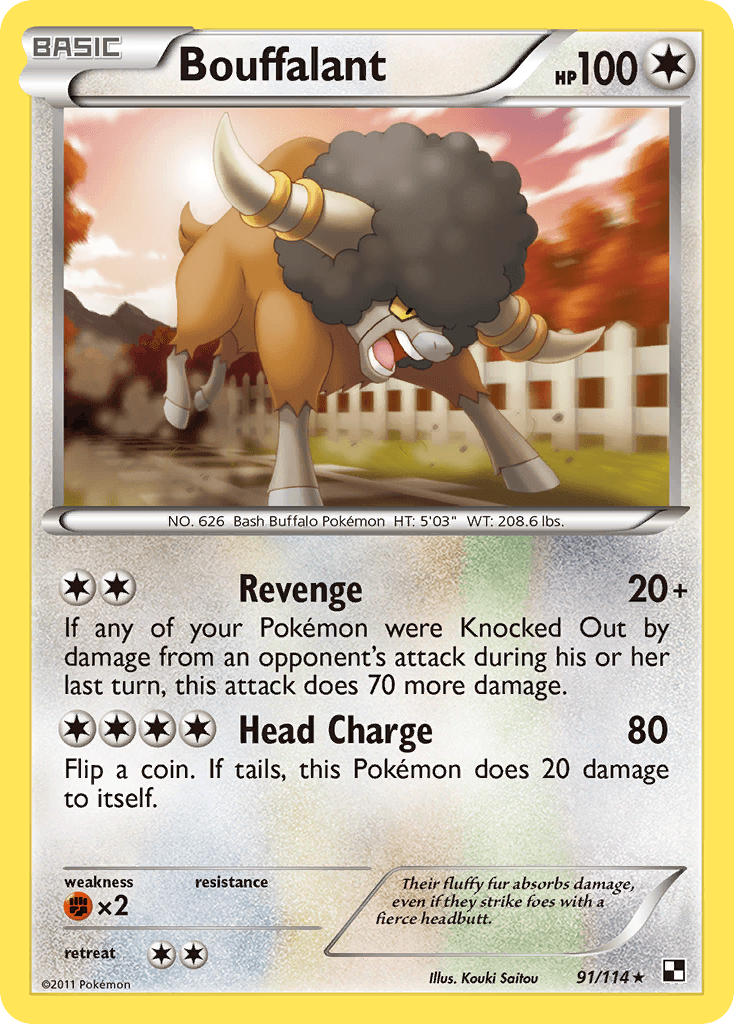 Carta Pokémon Bouffalant 91