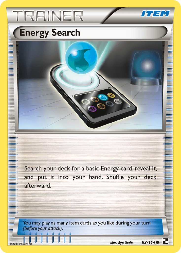 Carta Pokémon Energy Search 93 de Black & White