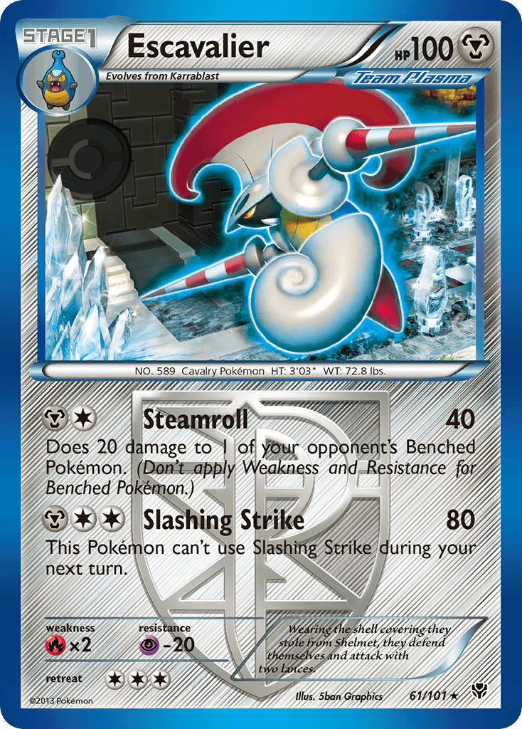 Carta Pokémon Escavalier 61 de Plasma Blast