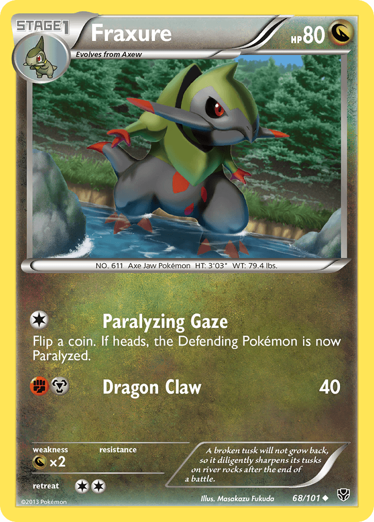 Carta Pokémon Fraxure 68