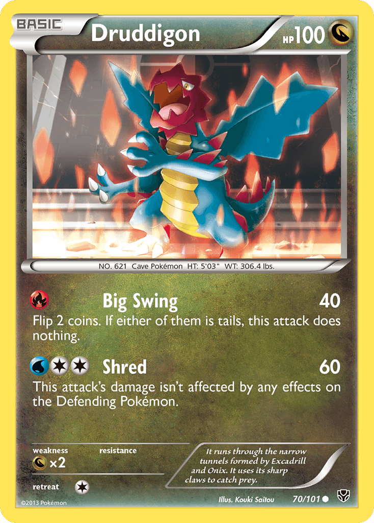 Carta Pokémon Druddigon 70