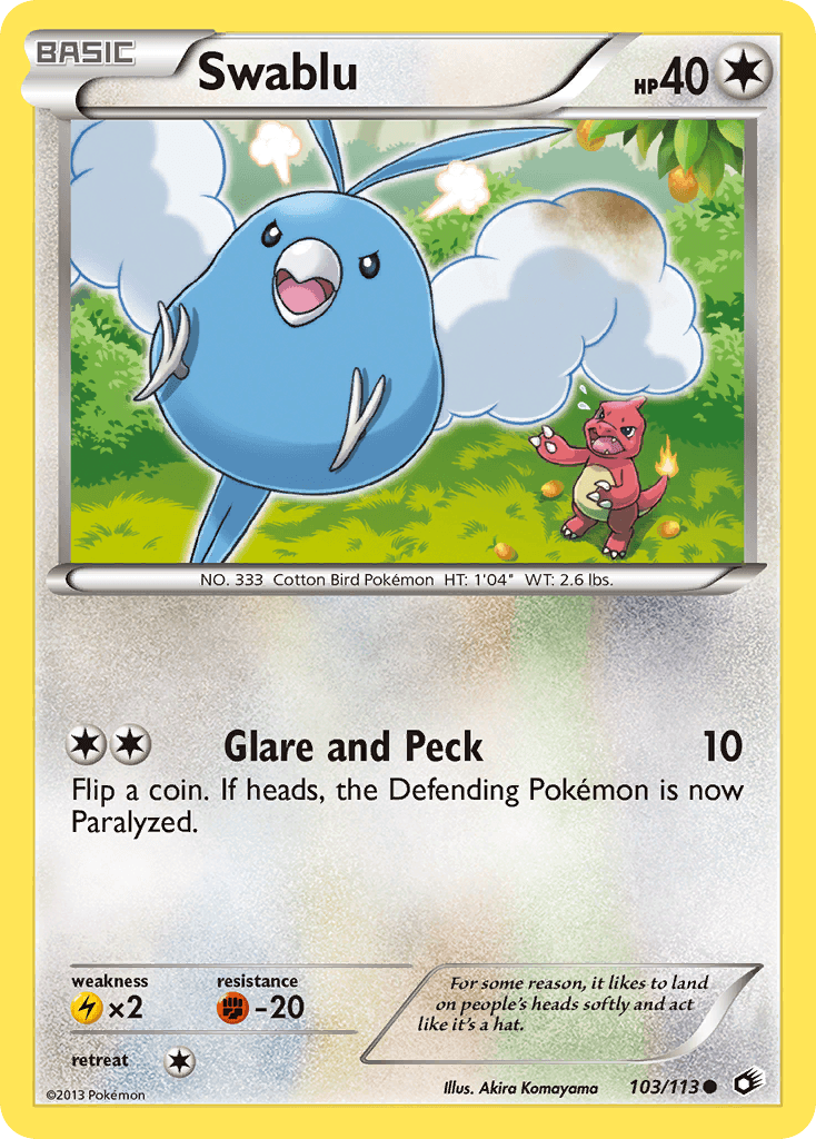 Carta Pokémon Swablu 103