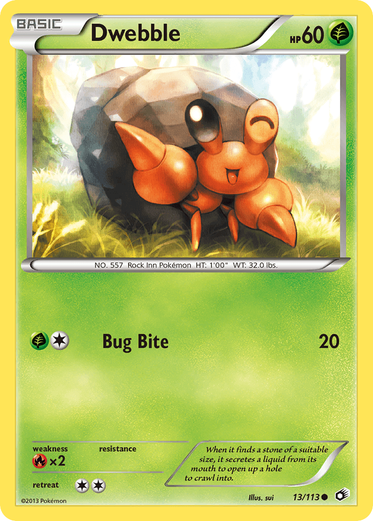 Carta Pokémon Dwebble 13