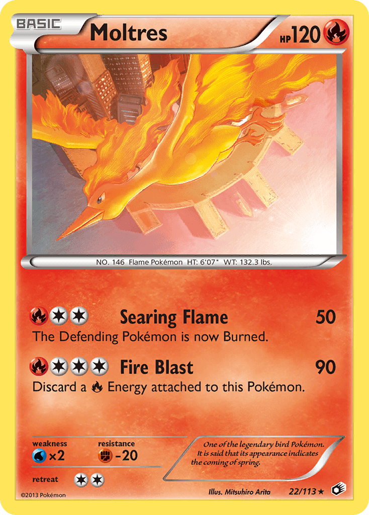 Carta Pokémon Moltres 22