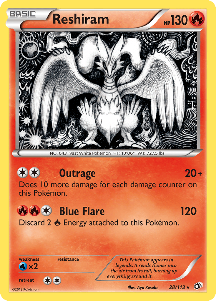 Carta Pokémon Reshiram 28