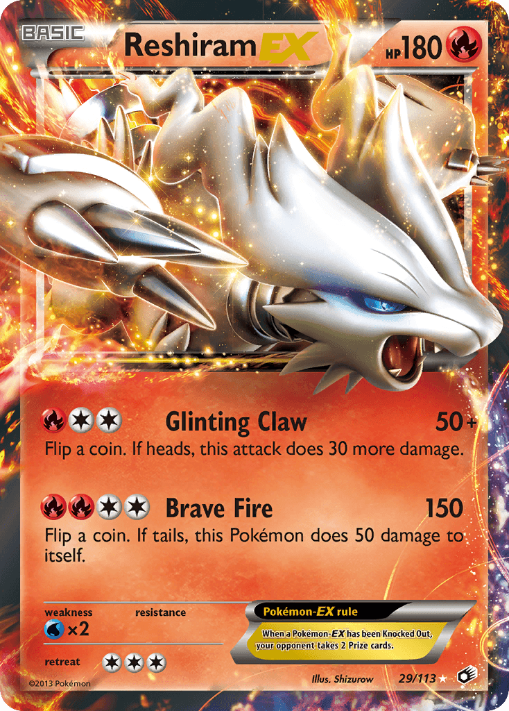 Carta Pokémon Reshiram-EX 29