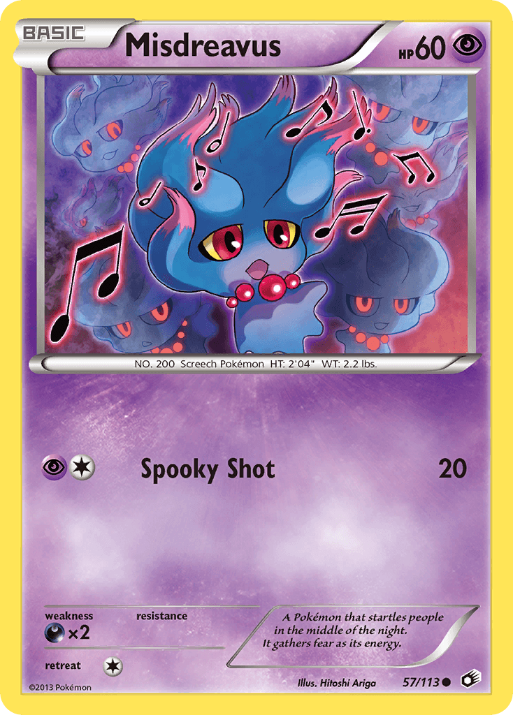 Carta Pokémon Misdreavus 57