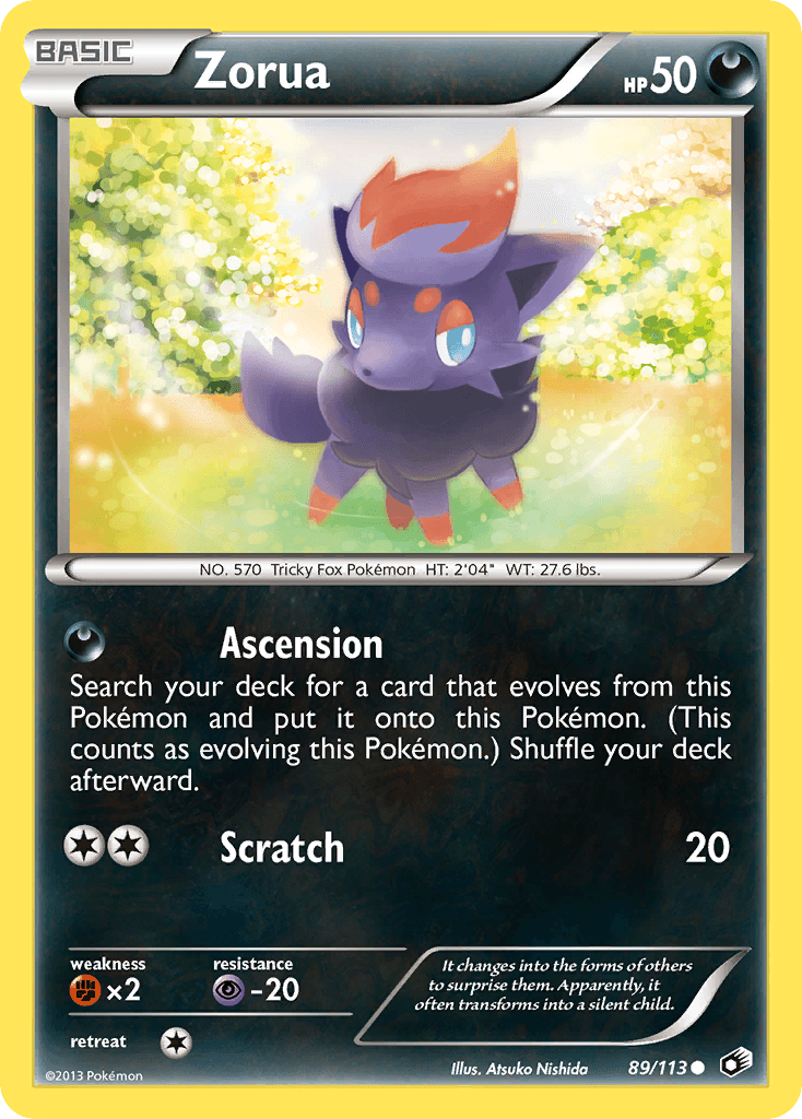 Carta Pokémon Zorua 89