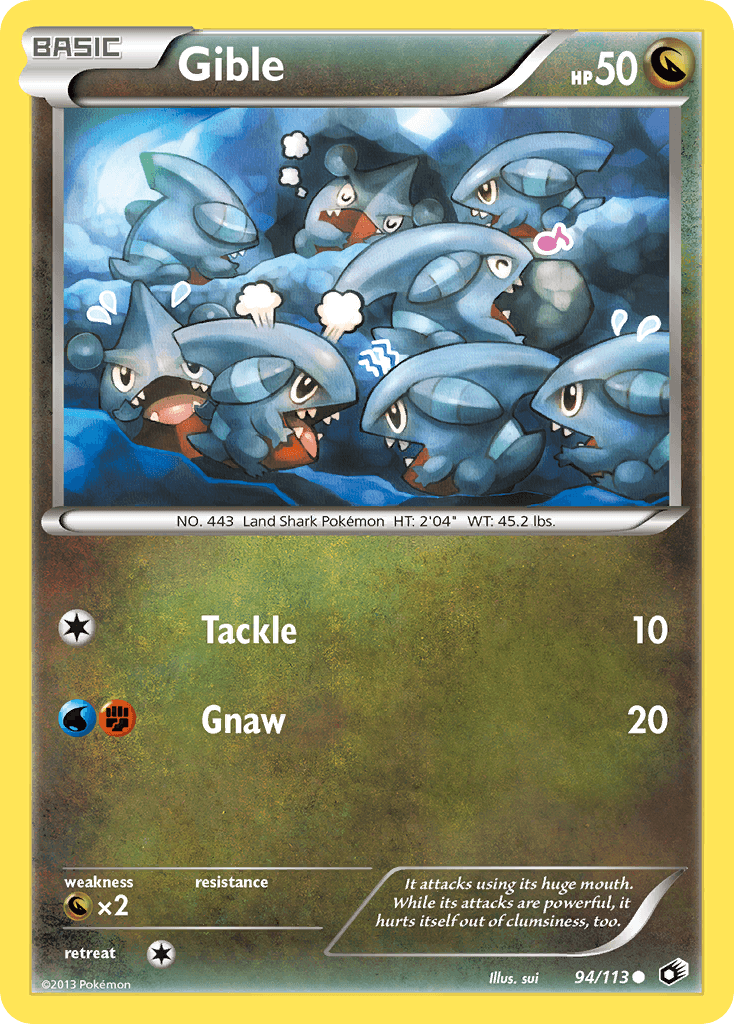 Carta Pokémon Gible 94 de Legendary Treasures