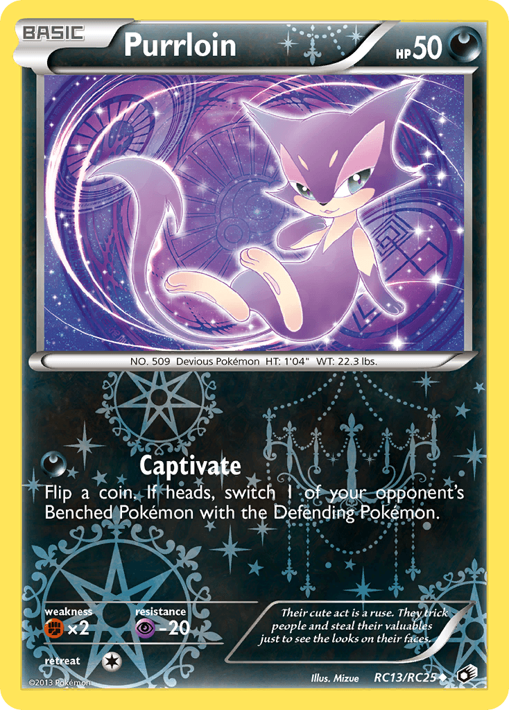 Carta Pokémon Purrloin RC13 de Legendary Treasures