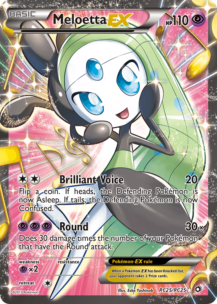 Carta Pokémon Meloetta-EX RC25