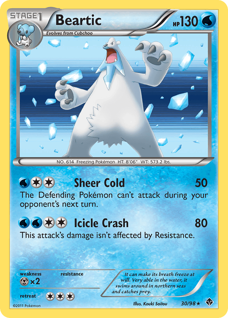 Carta Pokémon Beartic 30