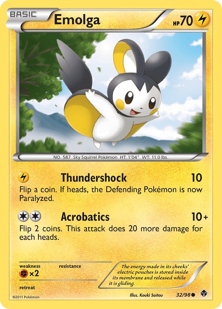 Carta Pokémon Emolga 32