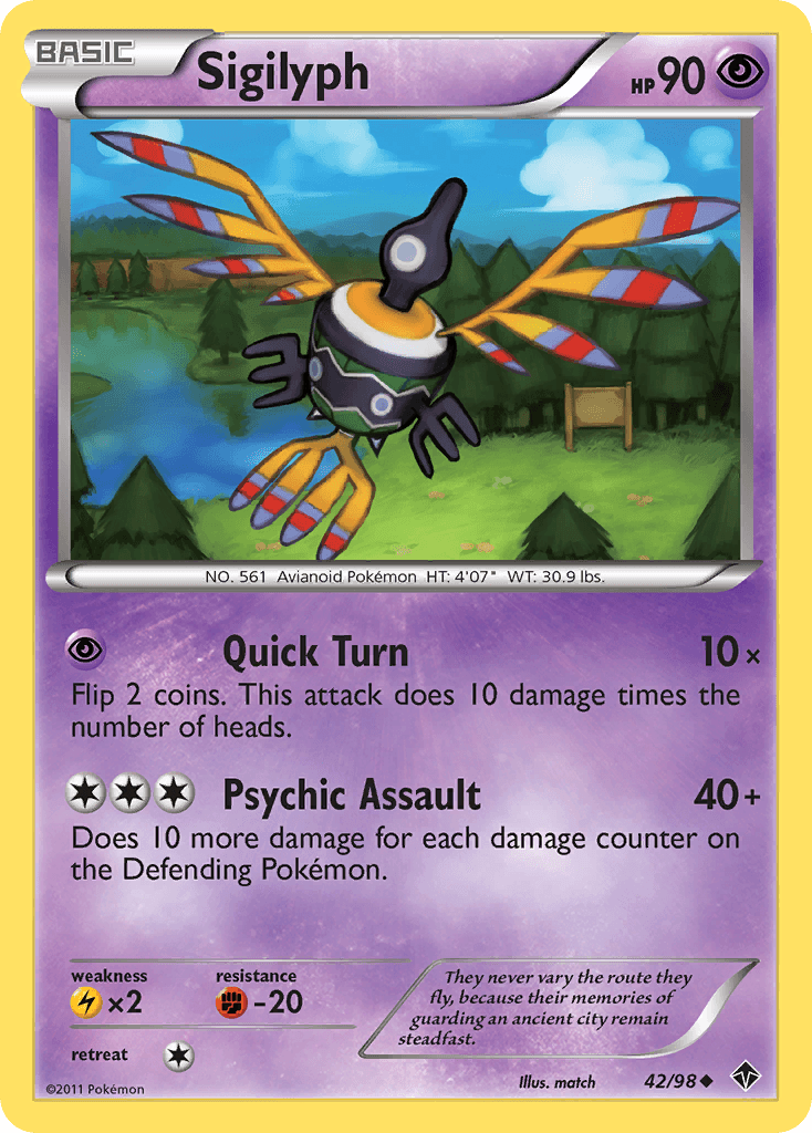 Carta Pokémon Sigilyph 42