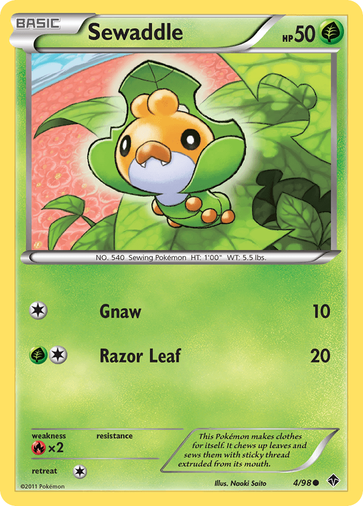 Carta Pokémon Sewaddle 4