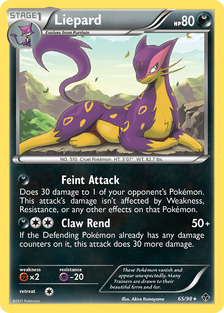 Carta Pokémon Liepard 65