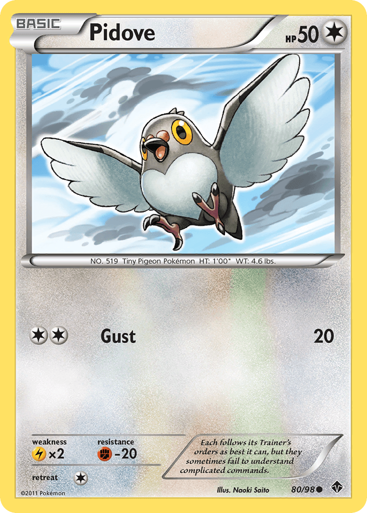 Carta Pokémon Pidove 80
