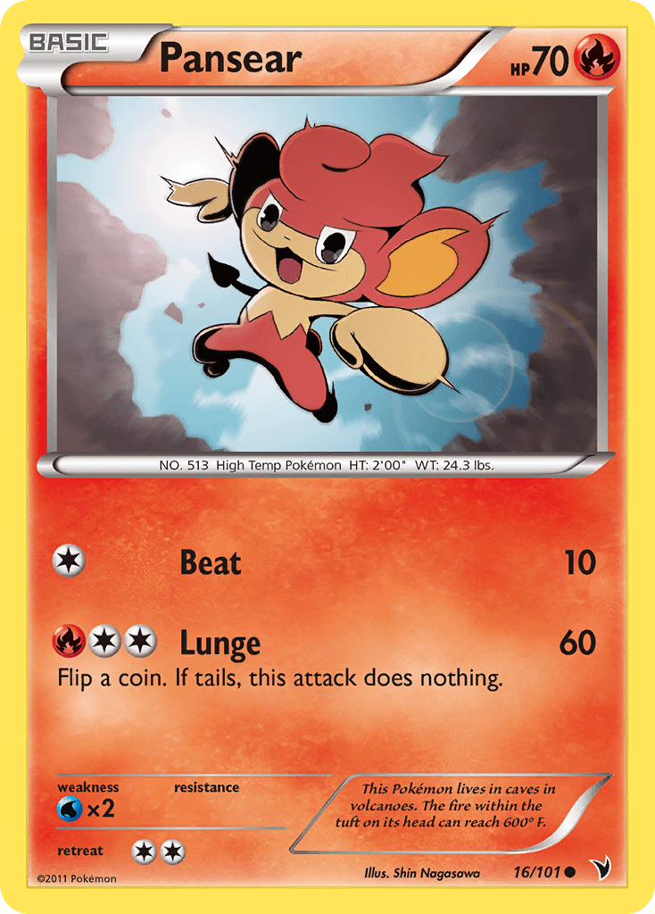 Carta Pokémon Pansear 16