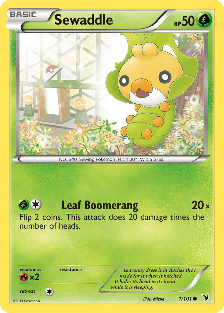 Carta Pokémon Sewaddle 1