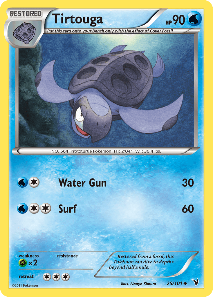 Carta Pokémon Tirtouga 25