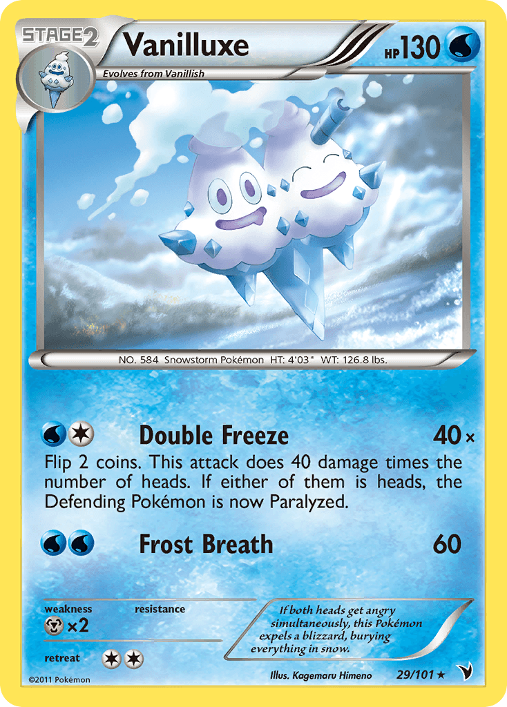 Carta Pokémon Vanilluxe 29