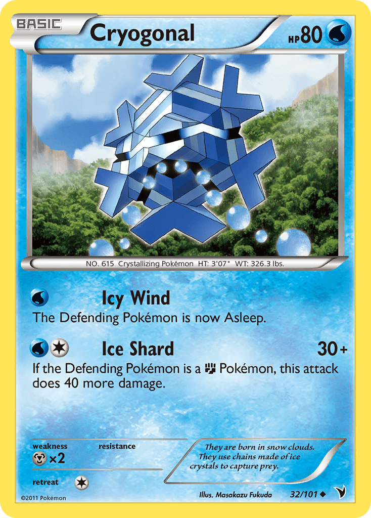Carta Pokémon Cryogonal 32 de Noble Victories