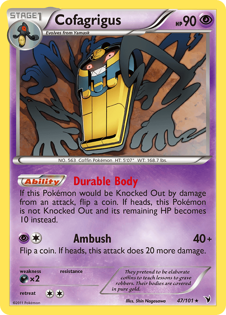 Carta Pokémon Cofagrigus 47 de Noble Victories