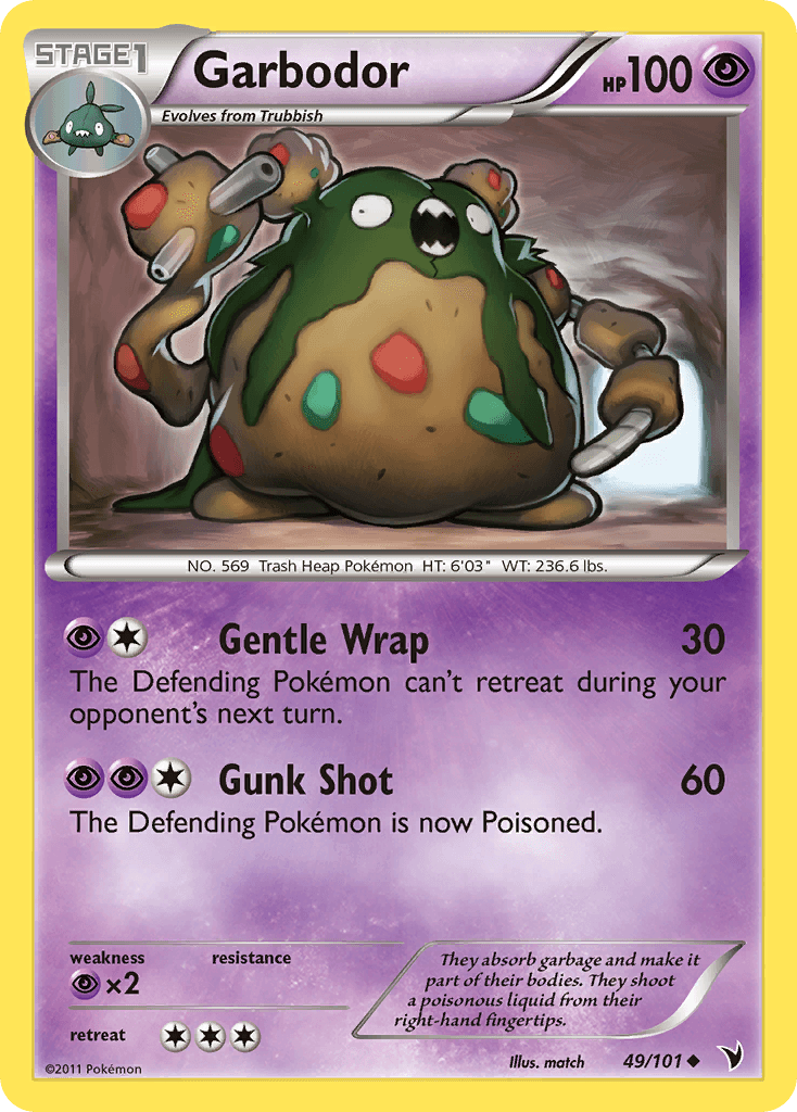 Carta Pokémon Garbodor 49 de Noble Victories