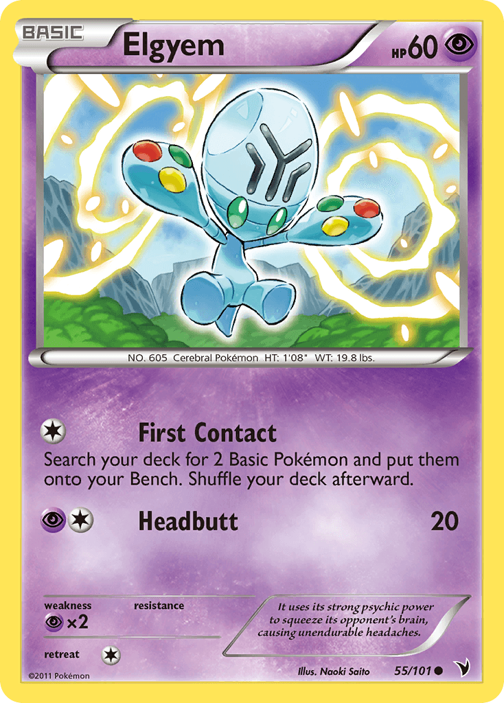 Carta Pokémon Elgyem 55