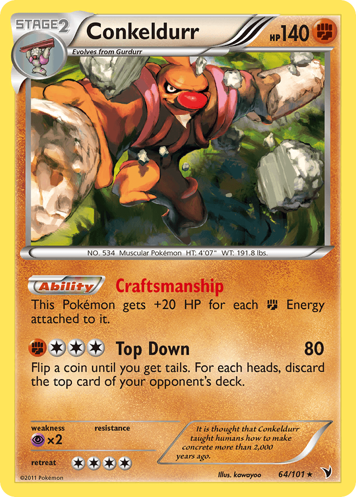 Carta Pokémon Conkeldurr 64