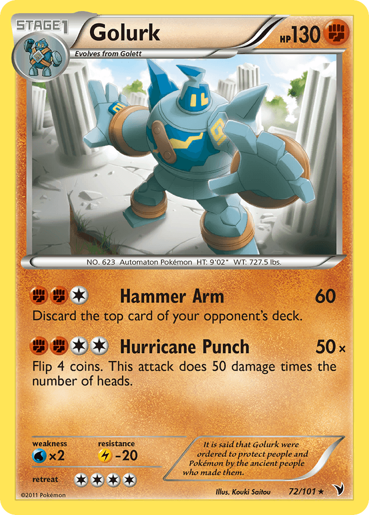 Carta Pokémon Golurk 72