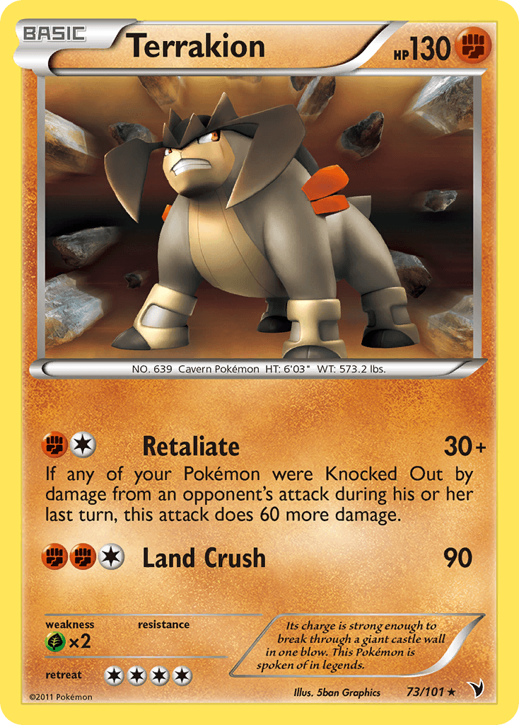 Carta Pokémon Terrakion 73