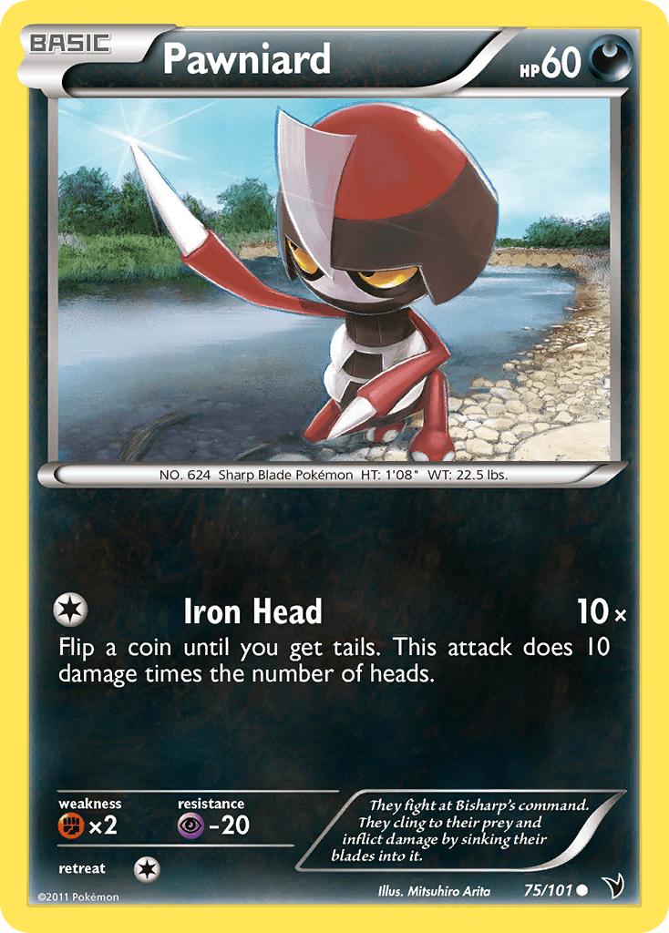 Carta Pokémon Pawniard 75