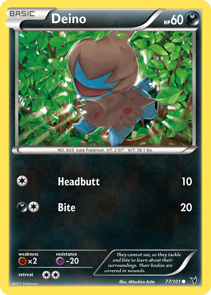 Carta Pokémon Deino 77