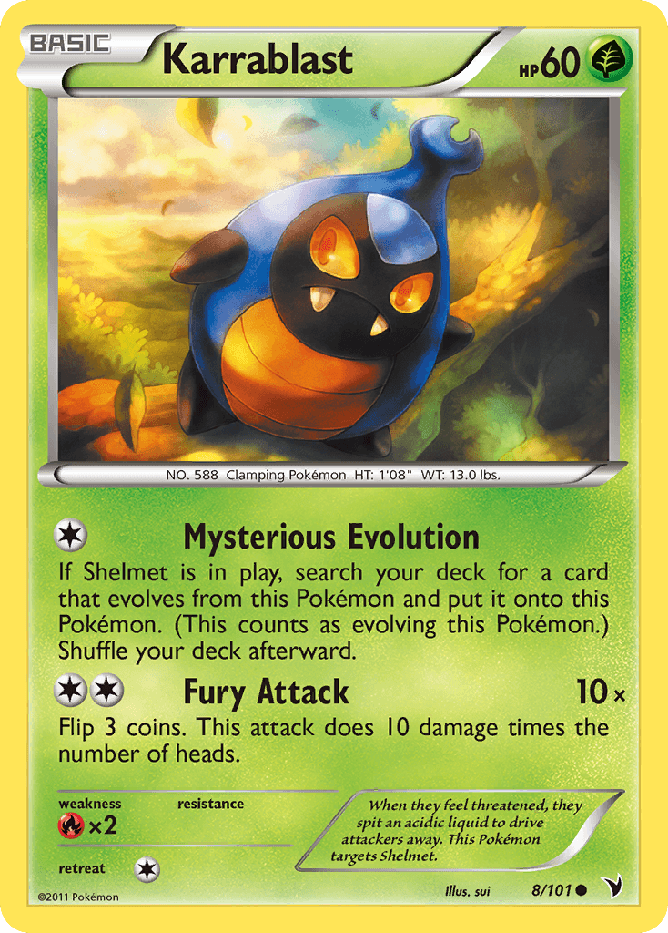 Carta Pokémon Karrablast 8